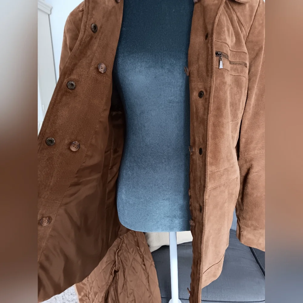 Vintage 90s Y2K Penny Lane Jacket Removable Fur Liner - Picture 10 of 16